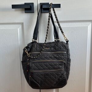 MZ Wallace Large Gray Downtown Crosby Crossbody